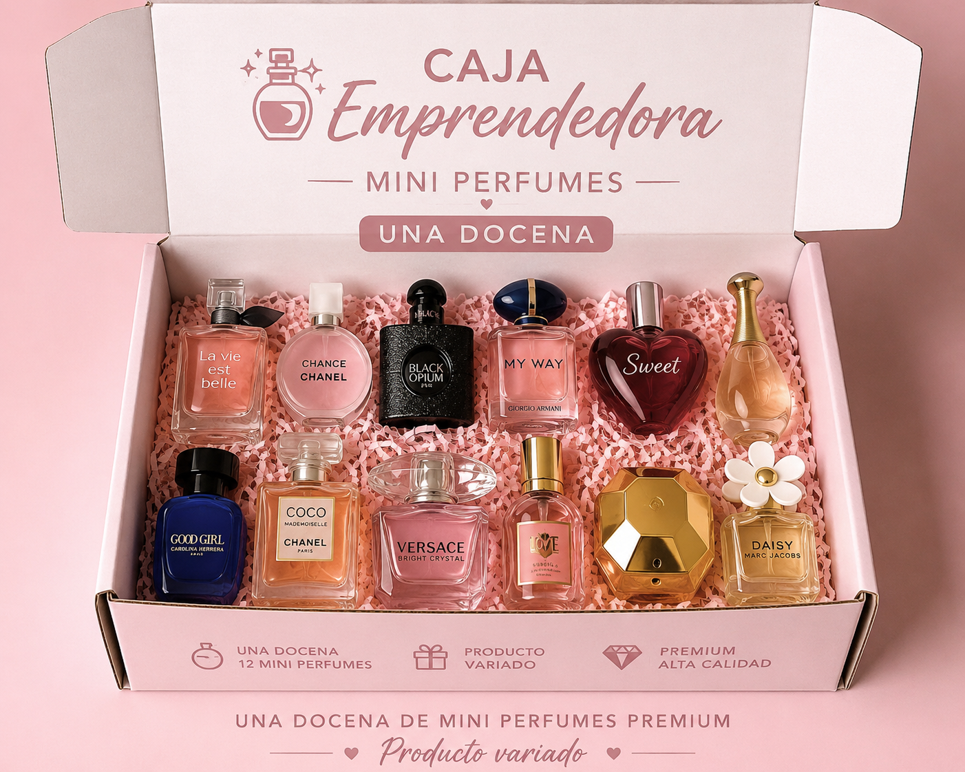 Caja emprendedora mini perfumes - 1 docena
